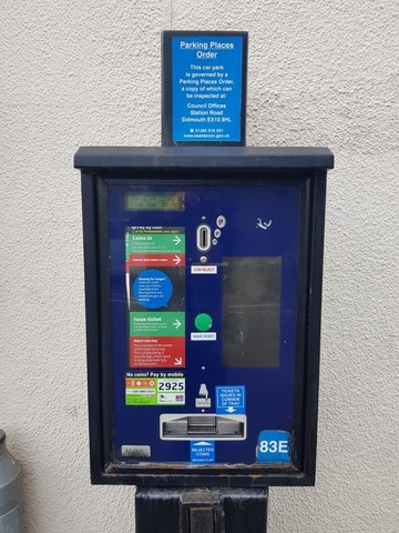 South Street Car Park Axminster Payment Machine