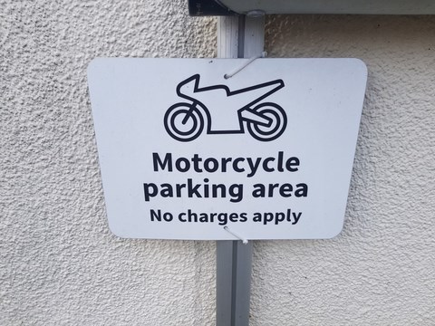 Free motorcycle parking at South Street Car Park Axminster