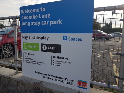 Coombe Lane Car Park signage