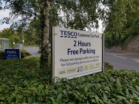 Tesco car park Axminster