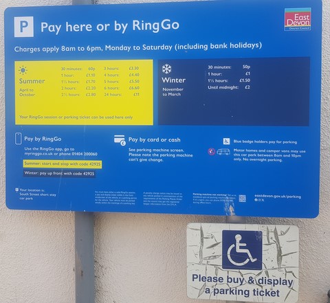 South Street Car Page Axminster Charges