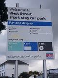 West Street short stay car park sign